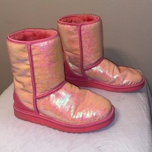 Pink Sequin UGG Boots